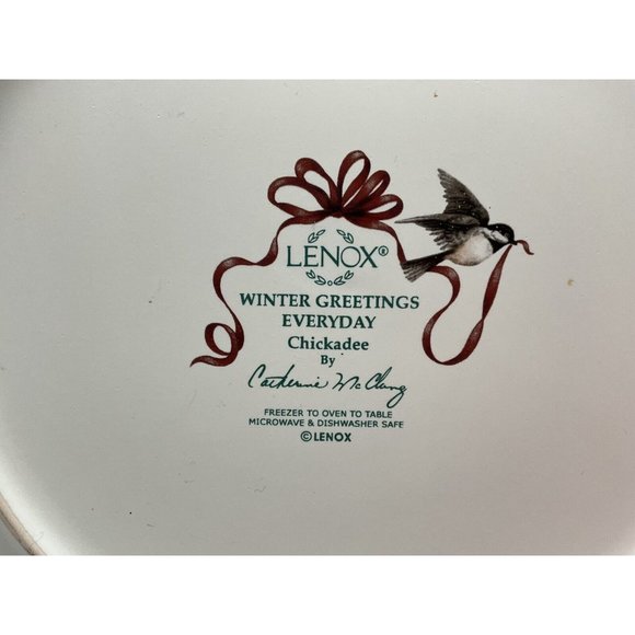 LENOX Winter Greetings Chickadee Everyday by Catherine McClung Dinner Plate - Picture 16 of 16